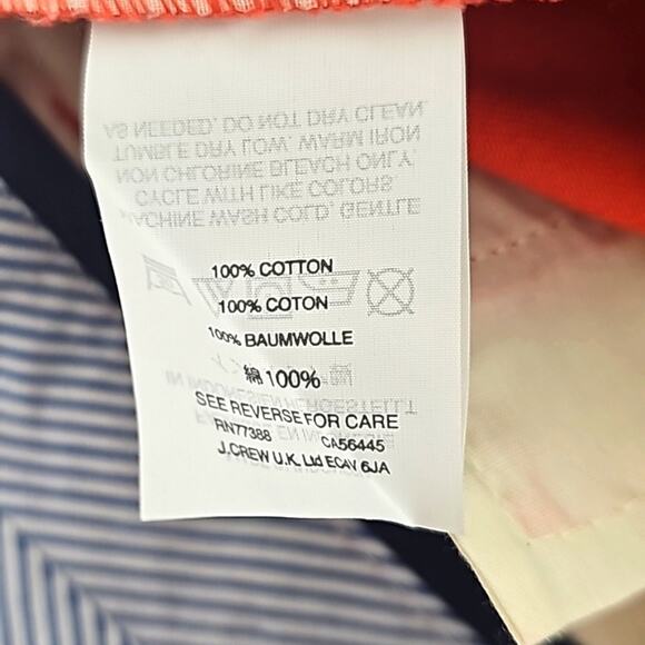 J. Crew Womens Chino Shorts 4 Pockets Beltloops Zip & Hook Closure Size 8 (NWOT) - Picture 7 of 8